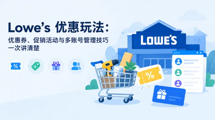 Lowe’s 优惠玩法：优惠券、促销活动与多账号管理技巧一次讲清楚