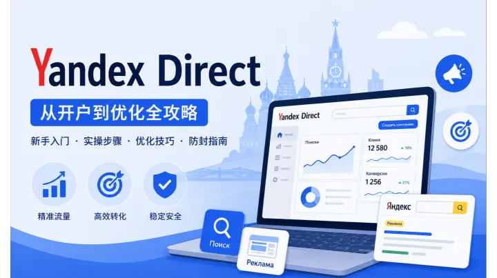 Yandex Direct 俄语区广告投放：从 0 到 1 完整实操指南