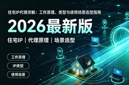 住宅IP代理详解：工作原理、类型与使用场景选型指南（2026）
