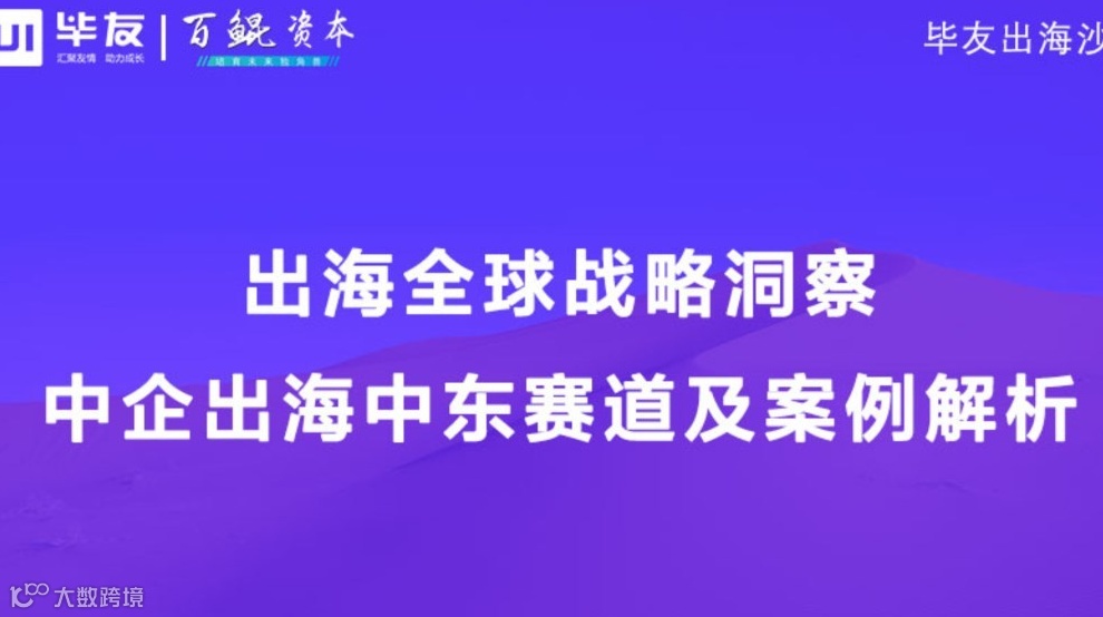 【毕友出海沙龙】出海全球战略洞察暨2025中企出海中东赛道及案