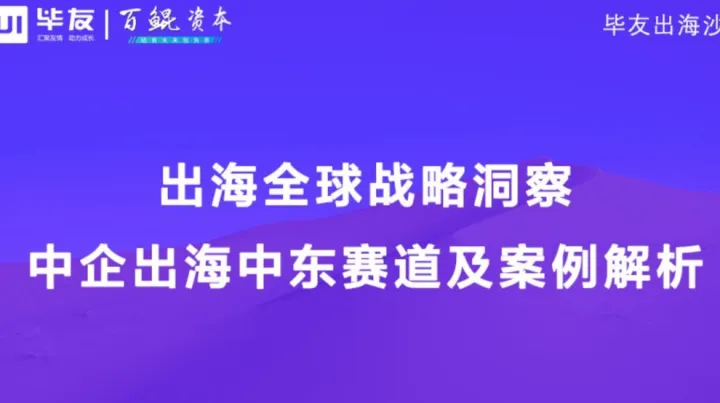 【毕友出海沙龙】出海全球战略洞察暨2025中企出海中东赛道及案