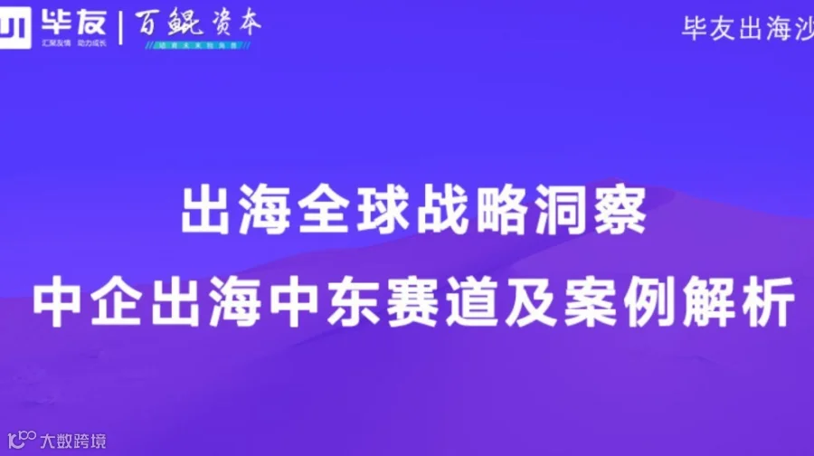 【毕友出海沙龙】出海全球战略洞察暨2025中企出海中东赛道及案