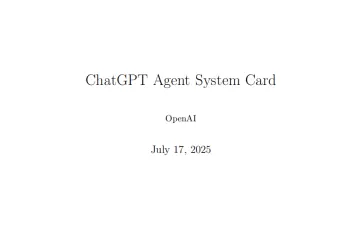 OpenAI：2025ChatGPTAgent技术报告英文版