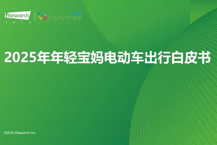 2025年年轻宝妈电动车出行白皮书