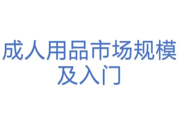 成人用品市场规模及入门