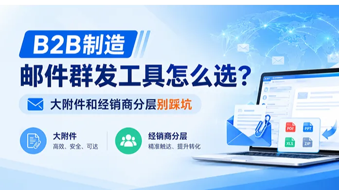 B2B制造邮件群发工具怎么选？大附件和经销商分层别踩坑