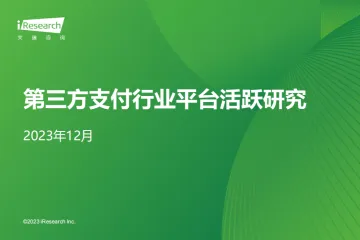 艾瑞咨询：第三方支付行业平台活跃研究报告（13页）