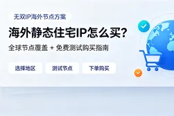 海外静态住宅IP怎么买？无双IP全球节点覆盖+免费测试购买指南