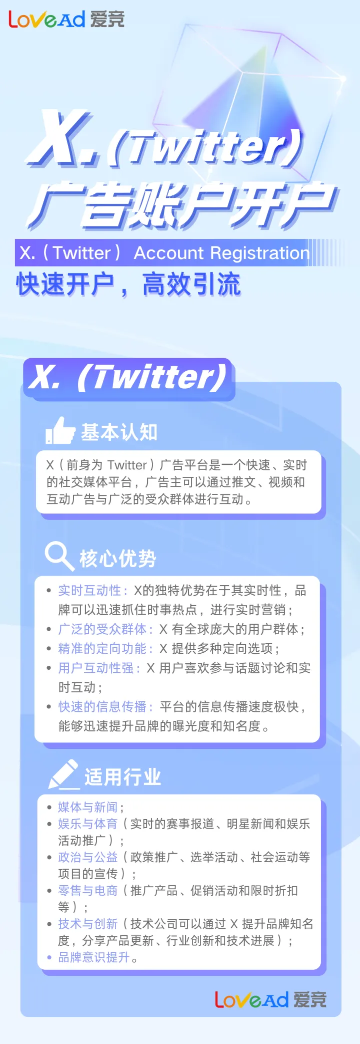 X（Twitter）广告账户开户