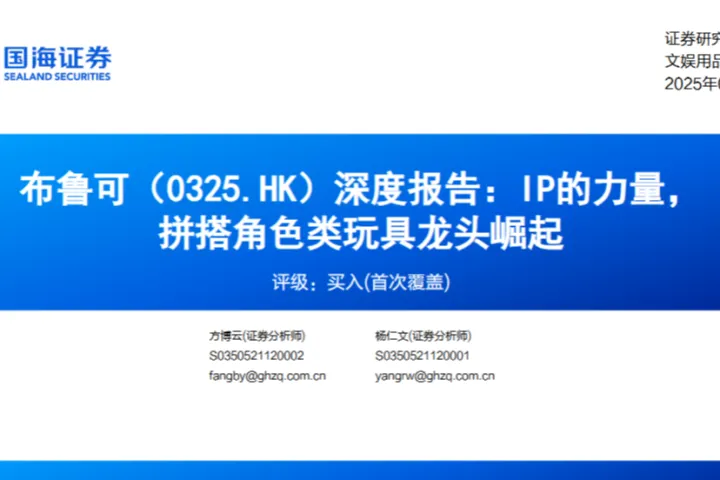 布鲁可-港股公司深度报告IP的力量拼搭角色类玩具龙头崛起-25011751页