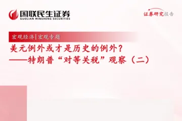 国联民生证券：特朗普对等关税观察二——美元例外或才是历史的例外