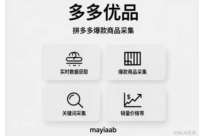 多多优品-拼多多爆款商品采集-实时数据获取-关键词采集-销量价格等
