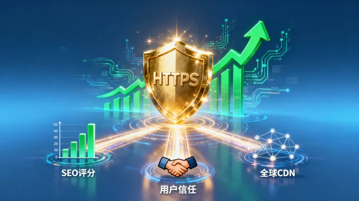HTTPS 对网站有什么作用？2026年搜索引擎排名、用户信任与转化率的3维影响实测