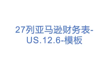 27列亚马逊财务表-US.12.6-模板