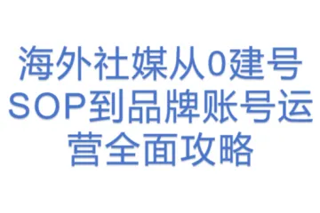 海外社媒从0建号SOP到品牌账号运营全面攻略