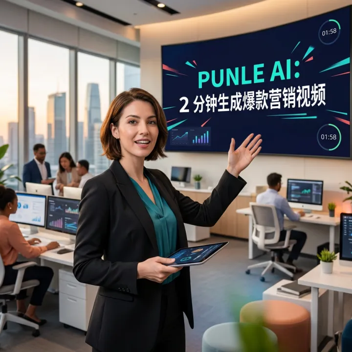 PUNLE AI｜AI一键生成跨境带货视频｜数据驱动选品+内容创作闭环