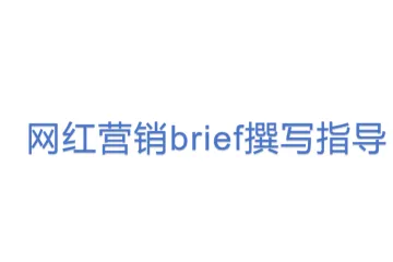 网红营销brief撰写指导