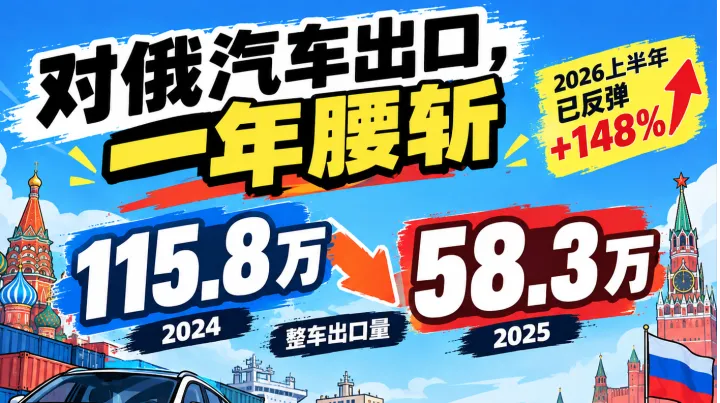 对俄汽车出口一年腰斩，2026上半年为何又暴涨148%？