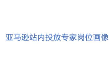亚马逊站内投放专家岗位画像