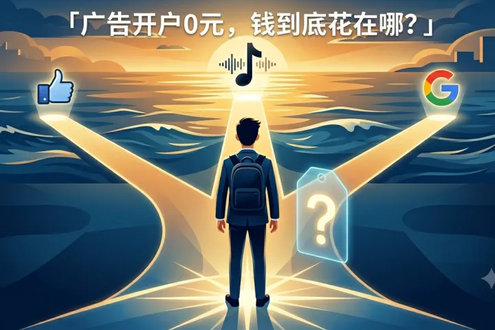 2026跨境广告开户成本深度拆解：Meta/TikTok/Google免费背后的真实花费与代理选择逻辑