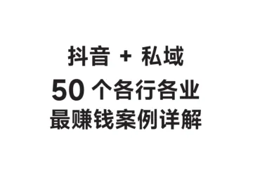 抖音私域50个各行各业赚钱案例详解70页