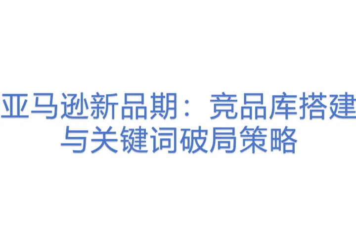 亚马逊新品期：竞品库搭建与关键词破局策略(1)