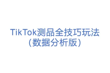 【11TK】TikTok测品全技巧玩法（数据分析版）