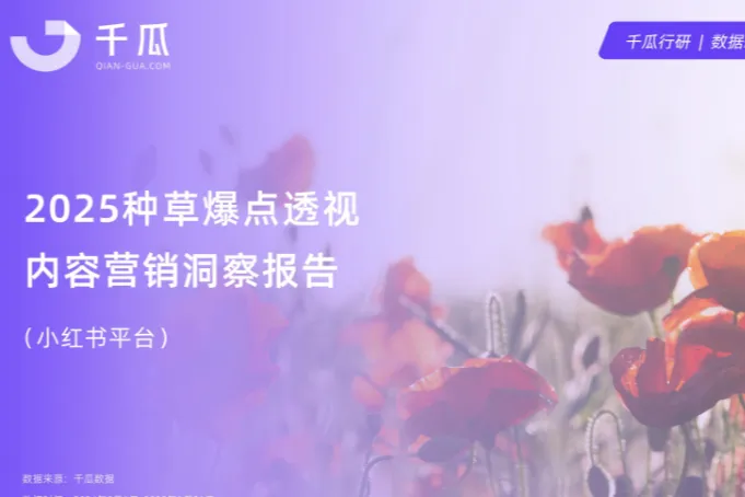 千瓜2025年爆点内容透视报告小红书平台28页