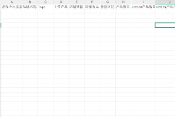 竞争对手品牌分析表格