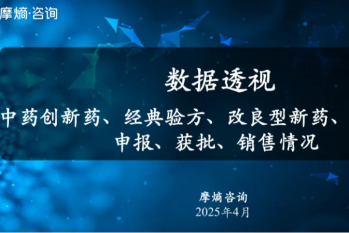 摩熵咨询2025数据透视报告-中药创新药经典验方改良型新药同名同方申报获批销售情况39页
