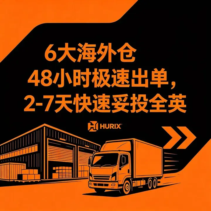 HURIX 英国本土货盘|一件代发+真实库存+智能系统+48小时履约+全自动化