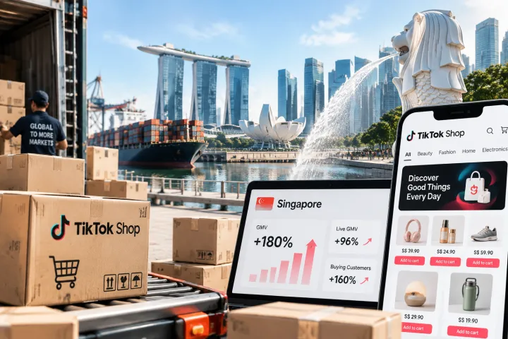 TikTok Shop新加坡GMV翻1.8倍，小市场正在成为东南亚新增长极