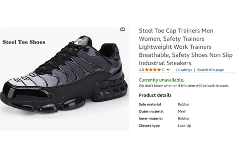 25-cv-00353，国人卖家专利匿名维权，恐涉及这款劳保鞋