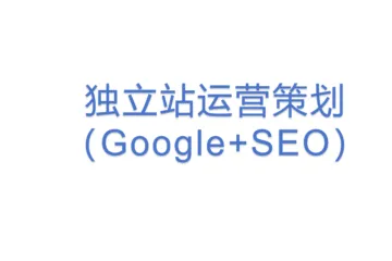独立站运营策划（Google+SEO）