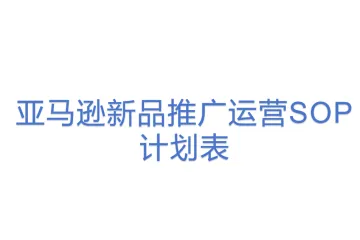 亚马逊新品推广运营SOP计划表