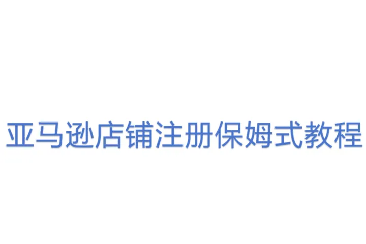 亚马逊店铺<em>注册</em>保姆式教程