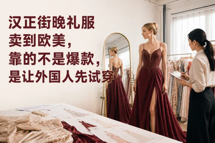 汉正街晚礼服卖到欧美，靠的不是爆款，是让外国人先试穿