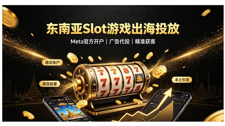 Facebook东南亚Slot游戏出海投放｜Meta官方开户代投、精准引流全域推广服务
