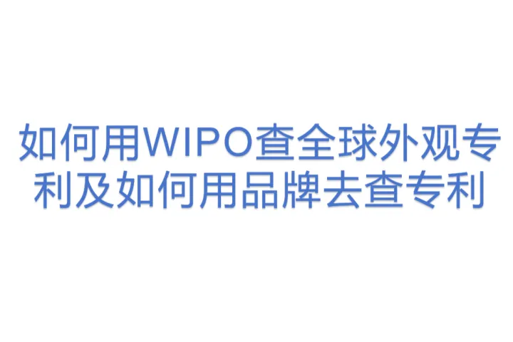 如何用WIPO查全球外观专利及如何用品牌<em>去</em>查专利