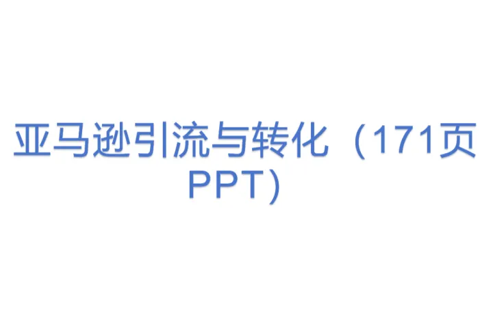 亚马逊<em>引流</em>与转化(171页PPT)