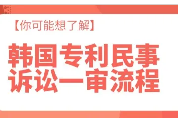 【你可能想了解】韩国专利民事诉讼一审流程