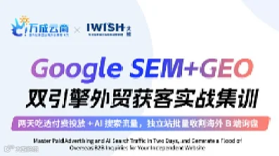Google SEM+GEO 双引擎外贸获客实战集训
