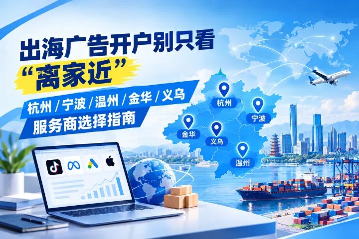 2026杭州/宁波/温州/金华/义乌海外广告开户及投放服务商选择：官方资质优先指南
