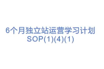 6个月独立站运营学习计划SOP(1)(4)(1)