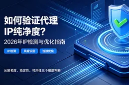 如何验证代理IP纯净度？2026年IP检测与优化指南