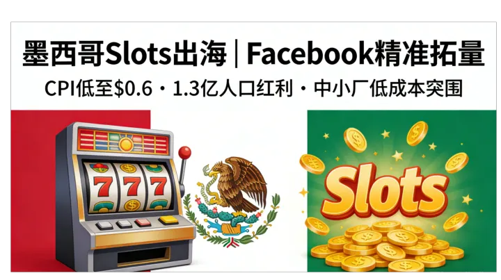 墨西哥Slots出海红利｜Facebook精准拓量，中小厂商低成本突围