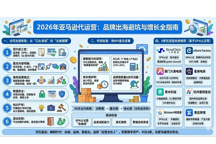 2026年亚马逊代运营效果如何保障？详解合同关键条款与考核标准 + 8家优质服务商推荐
