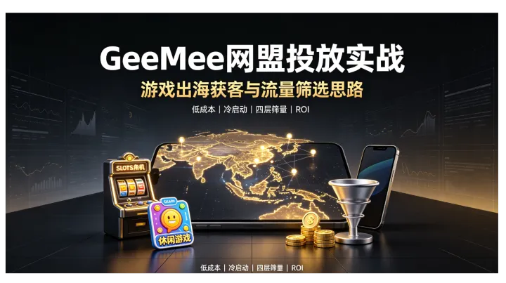 GeeMee网盟投放实战｜游戏出海低成本获客+流量筛选干货（可直接落地）