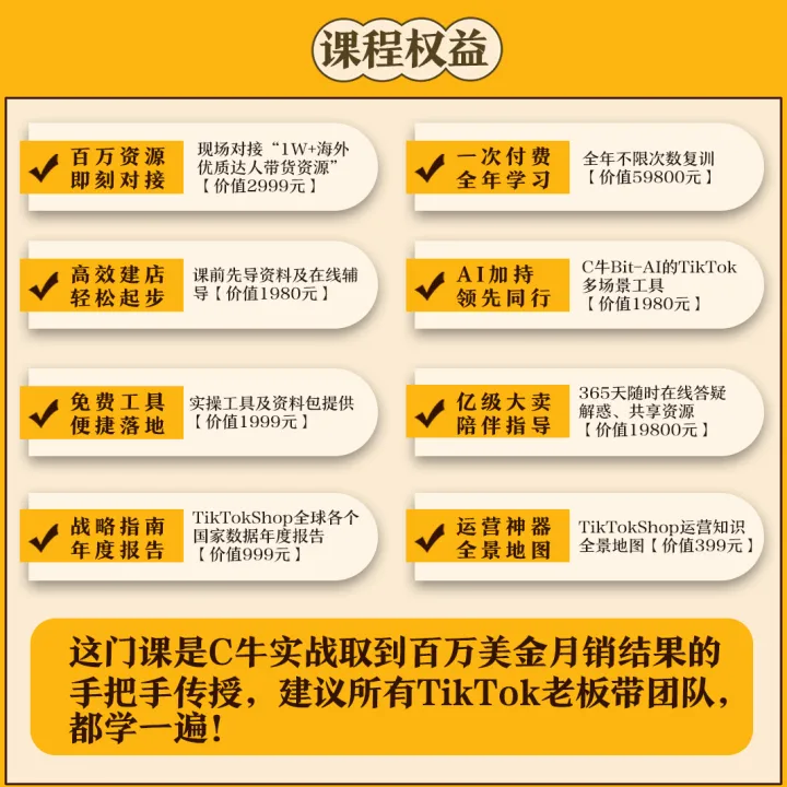 C牛出海—TikTok shop实战特训营