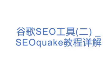 谷歌SEO工具(二) _ SEOquake教程详解